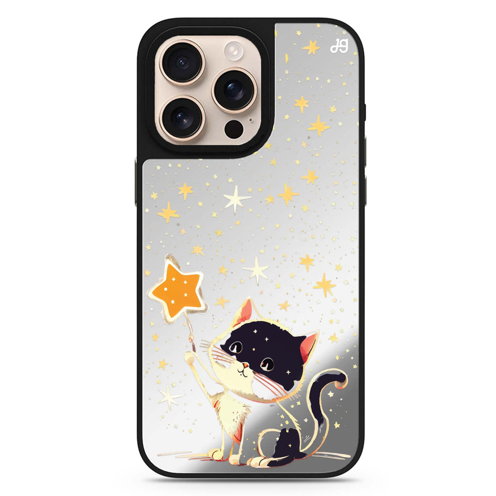 Cat & Star cat design iPhone 16/15/14 Pro Max & Pro mirror case
