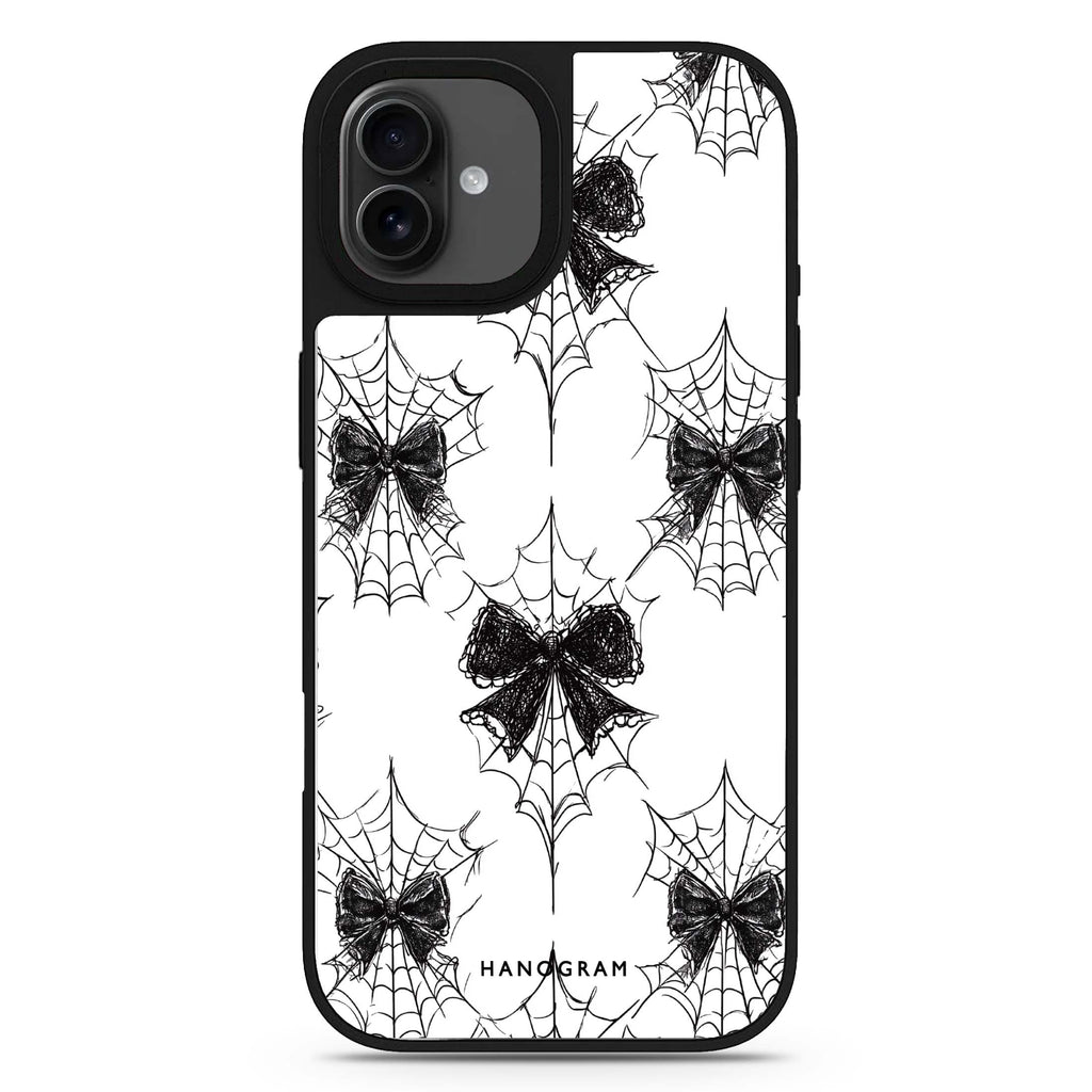 Gothic Web Lace halloween design iPhone 17 mirror case