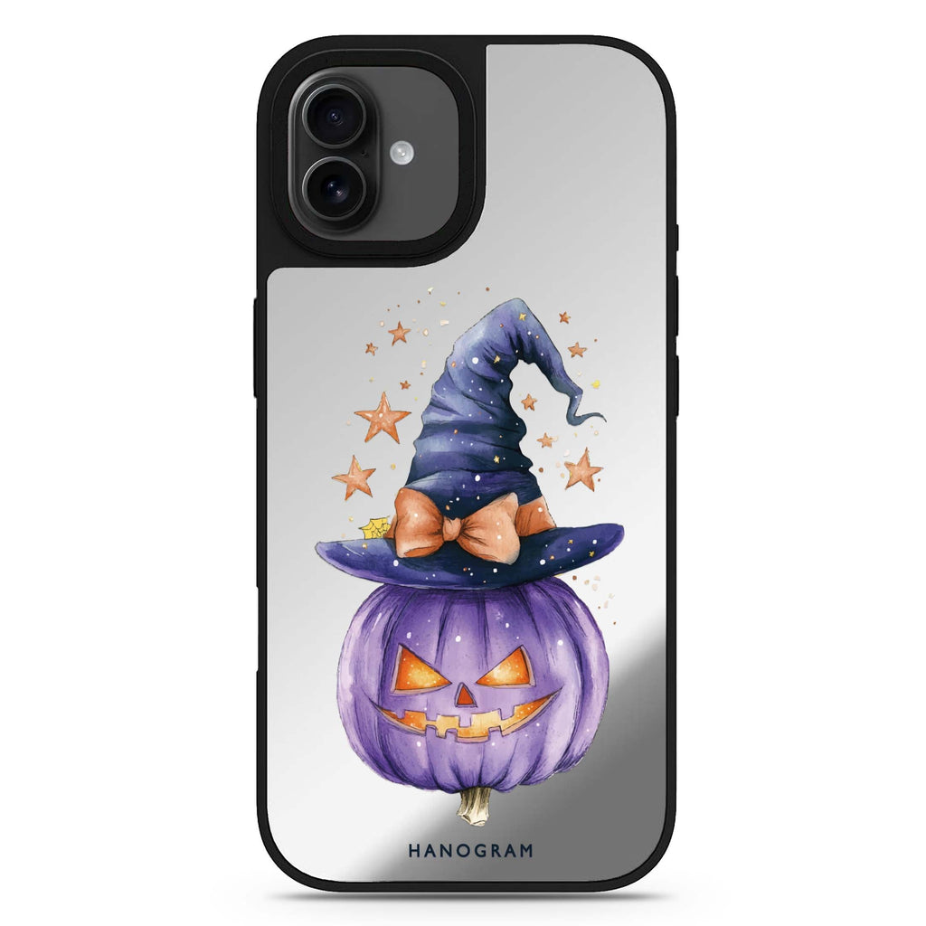 Starry Bow Pumpkin halloween design iPhone 17 mirror case