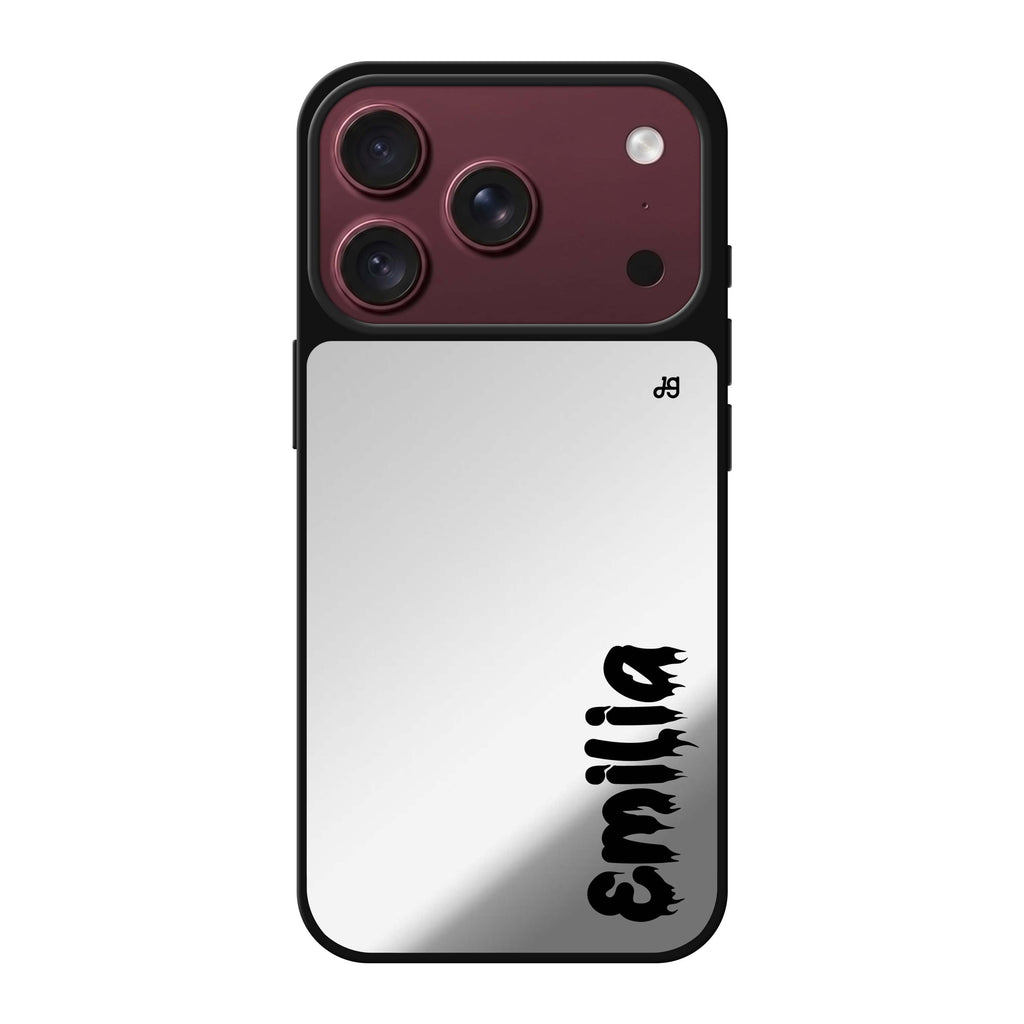 Haunted Name Glow personalized name halloween ghost typography sparkle iPhone 18 Pro Max mirror case
