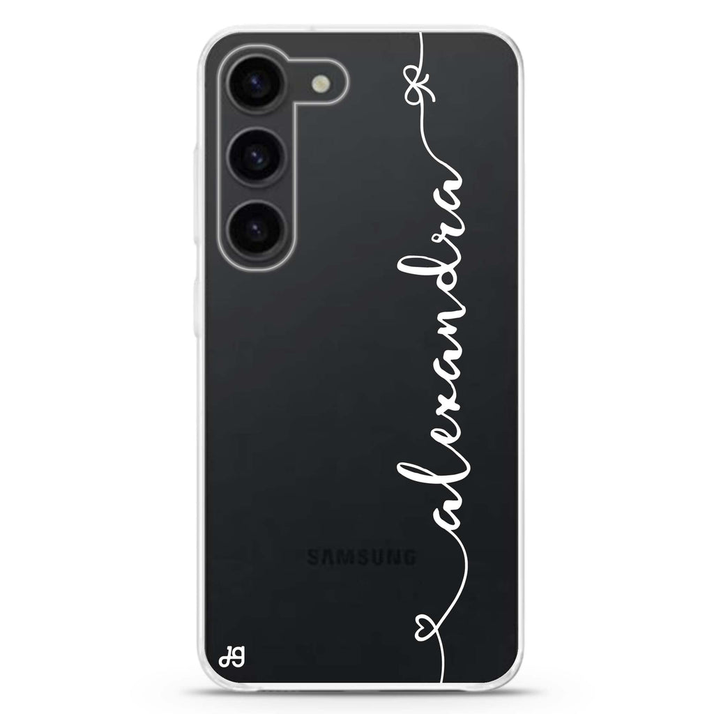 Think Different personalized ultra-clear case for Samsung Galaxy S23/S22, front view