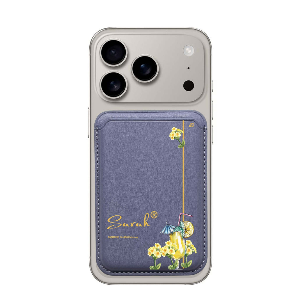 #14-0848 Mimosa II custom name MagSafe wallet for iPhone, personalized magnetic card holder, main view