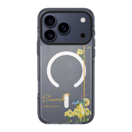 Mimosa II personalized name yellow flower floral iPhone 17 Pro Max ultra clear case