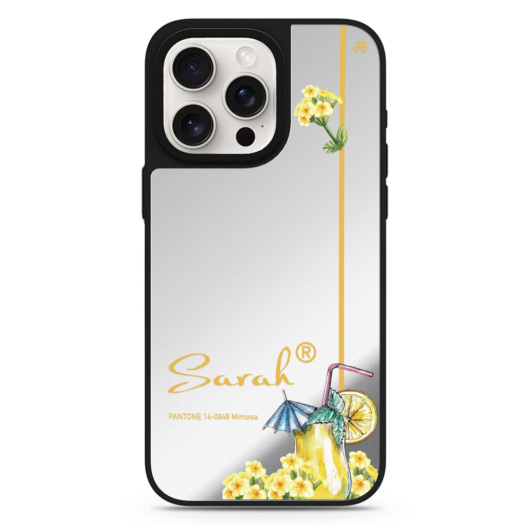 #14-0848 Mimosa II personalized name MagSafe mirror case for iPhone 16/15/14 Pro Max and Pro, main view
