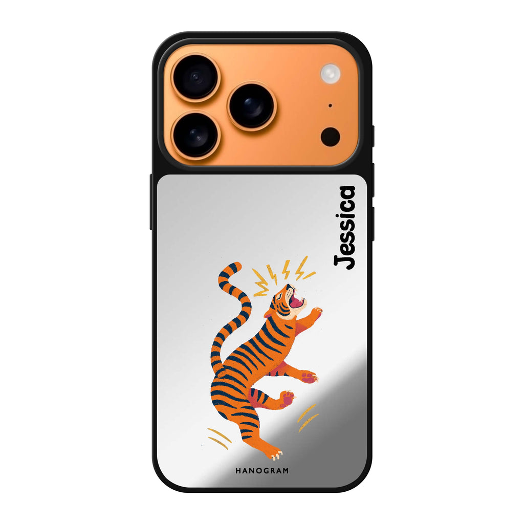 Roar in Motion personalized name iPhone 17 Pro Max mirror case