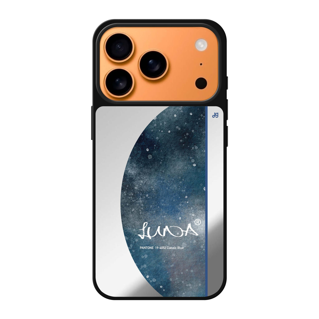 Classic Blue II personalized name blue vintage iPhone 17 Pro Max mirror case