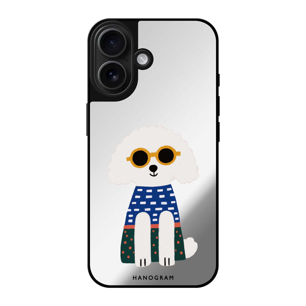 Poodle Peace Vibes MagSafe Compatible Mirror Case