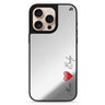 You & Me personalized name sleek reflective design iPhone 16/15/14 Pro Max & Pro mirror case