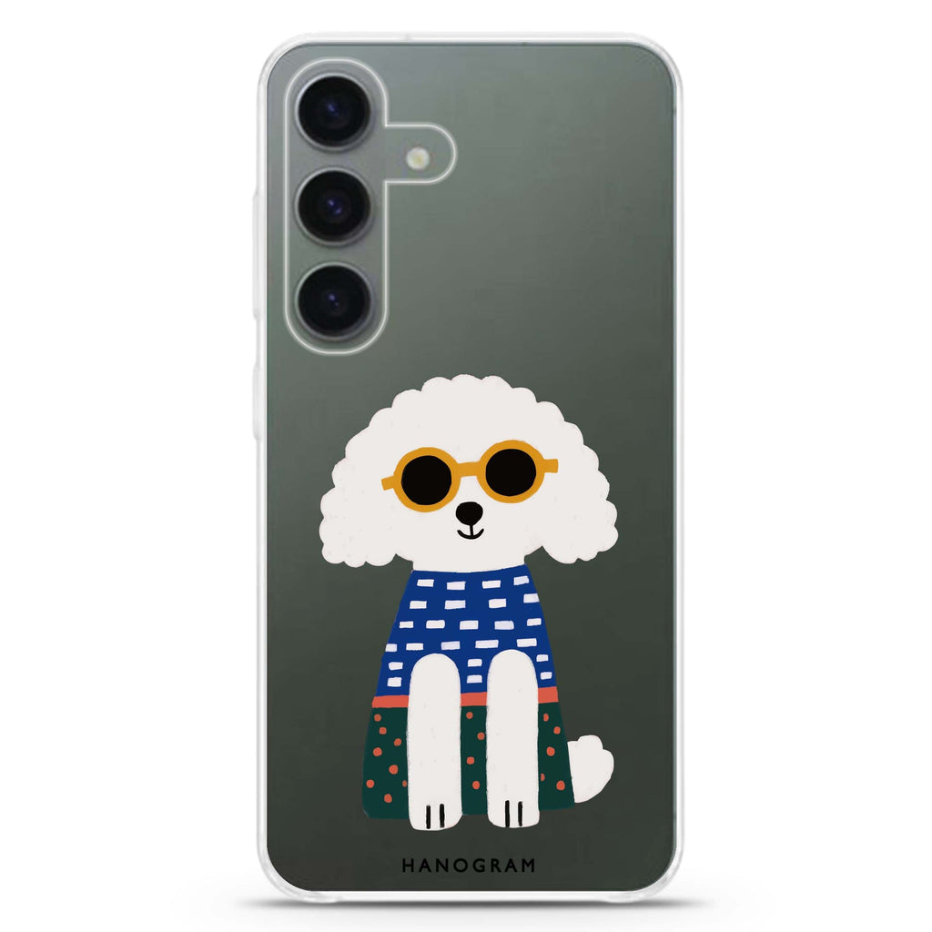 Poodle Peace Vibes Samsung Galaxy Ultra Clear Case