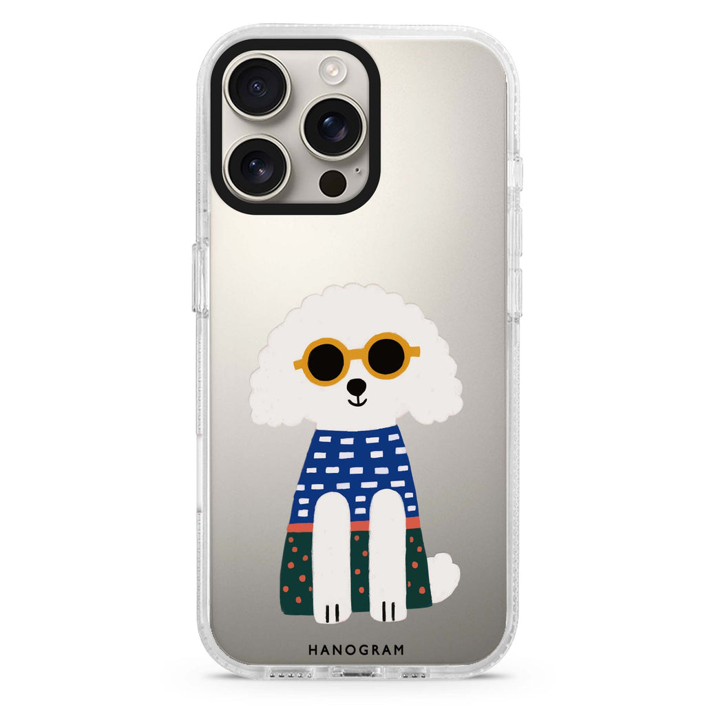 Poodle Peace Vibes iPhone Ultra Clear Case