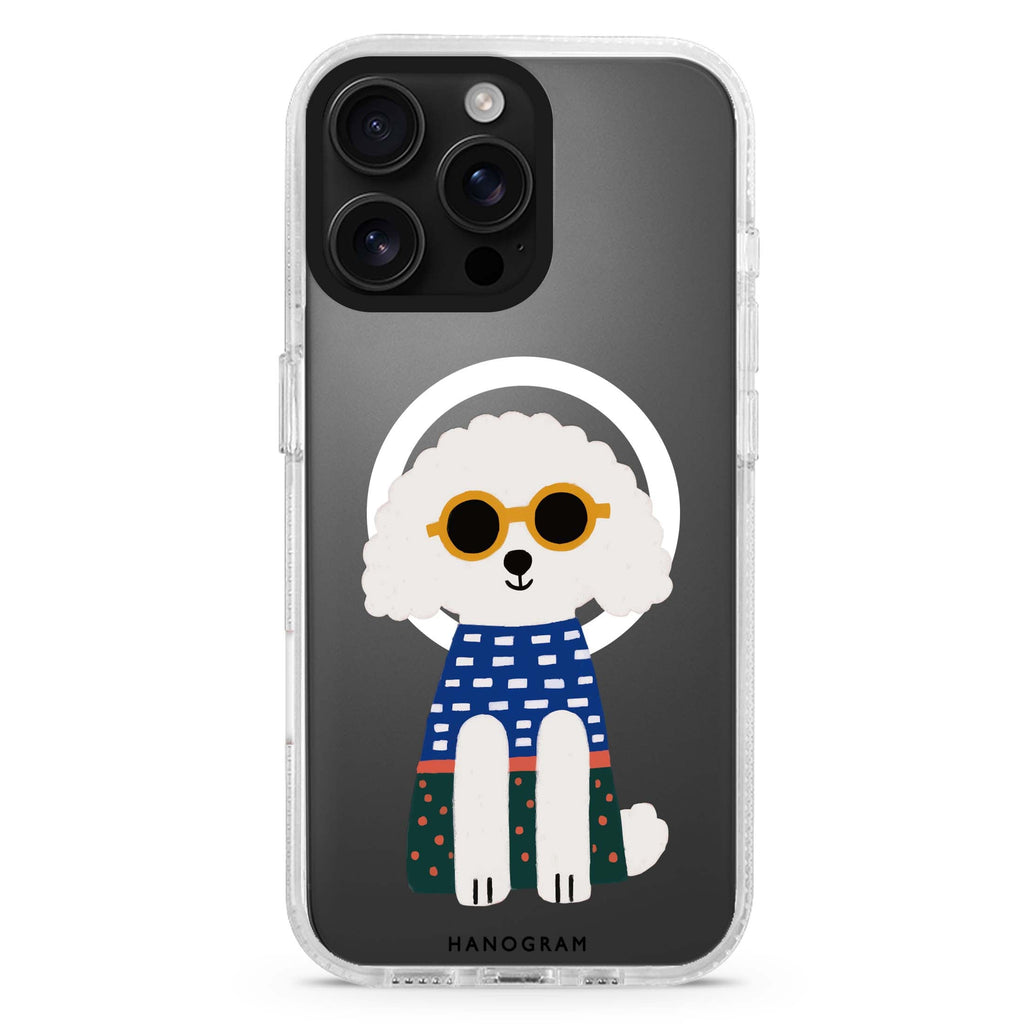 Poodle Peace Vibes MagSafe Compatible Ultra Clear Case