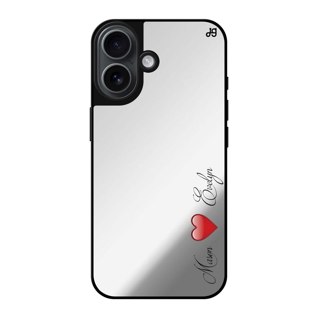 Reflective iPhone 16 Mirror Case –You & Me Design