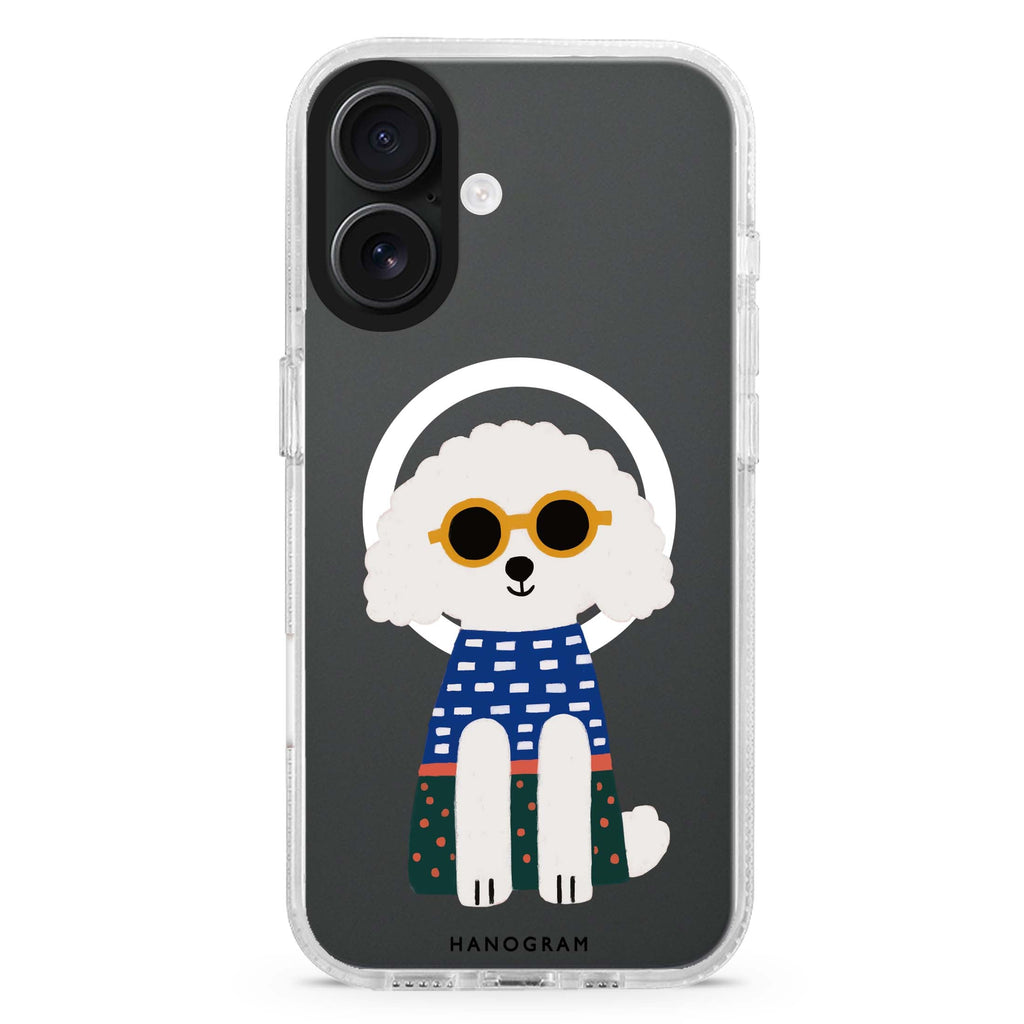 Poodle Peace Vibes MagSafe Compatible Ultra Clear Case