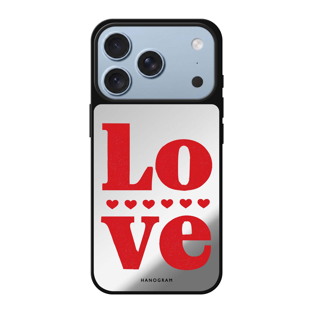 Red Love red valentines heart romantic iPhone 18 Pro Max mirror case