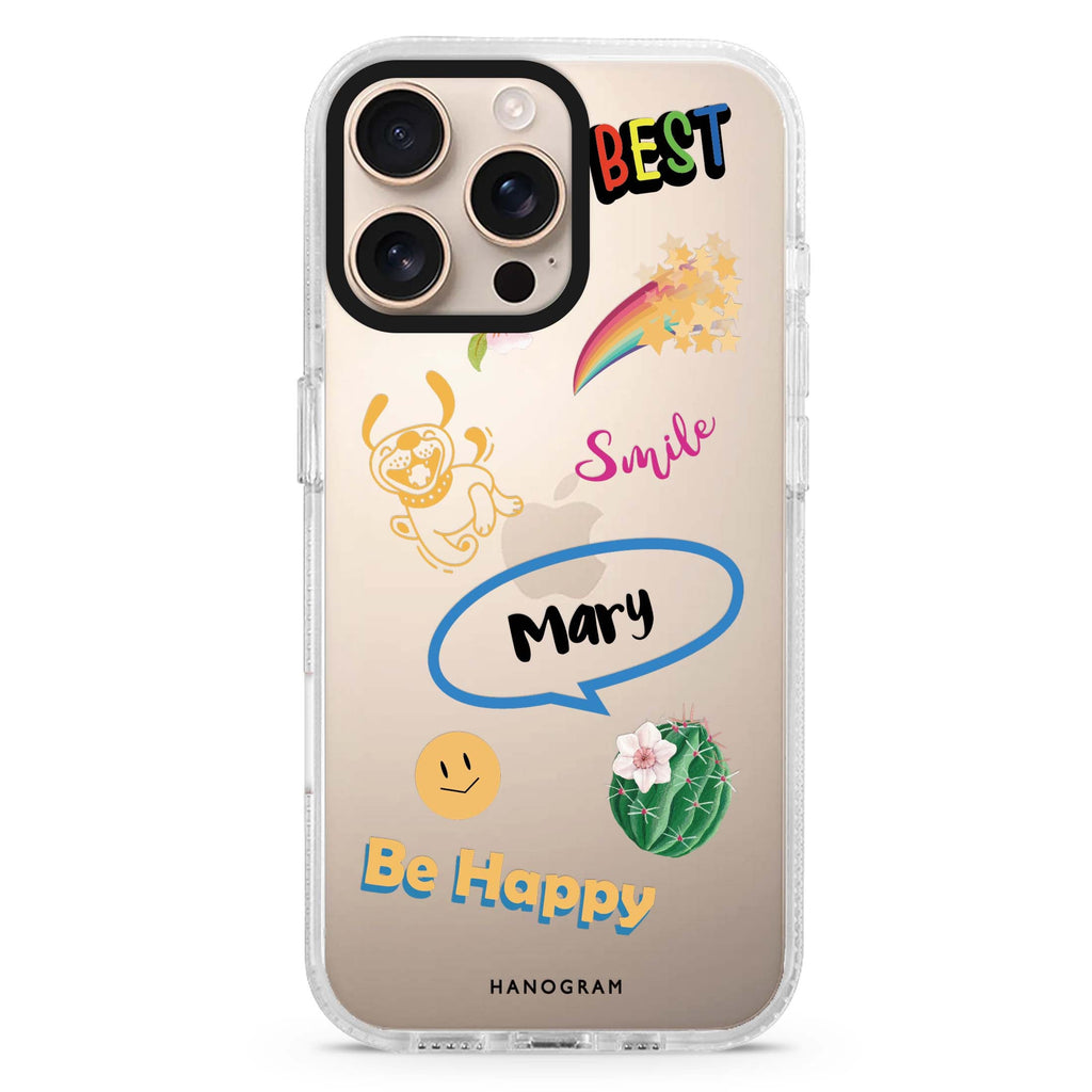 Positive Sticker iPhone 16 Pro & 16 Pro Max Case - Personalized and Stylish Protection