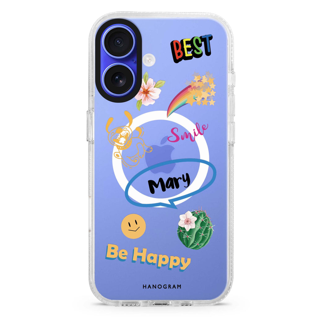 Positive Sticker MagSafe Compatible iPhone 16 Ultra Clear Case - Personalized and Stylish Protection