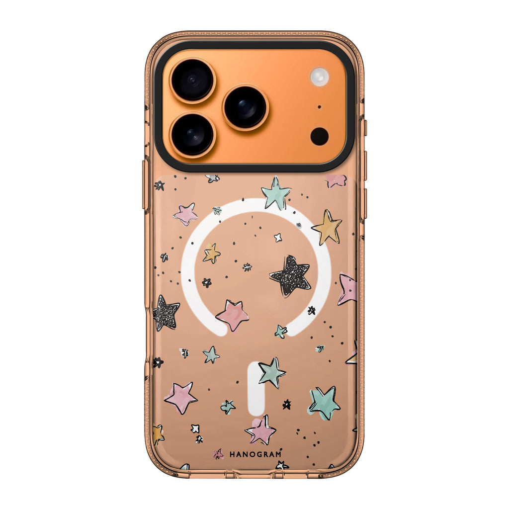Pastel Sparkle Stars star celestial sparkle pastel iPhone 17 Pro Max ultra clear case