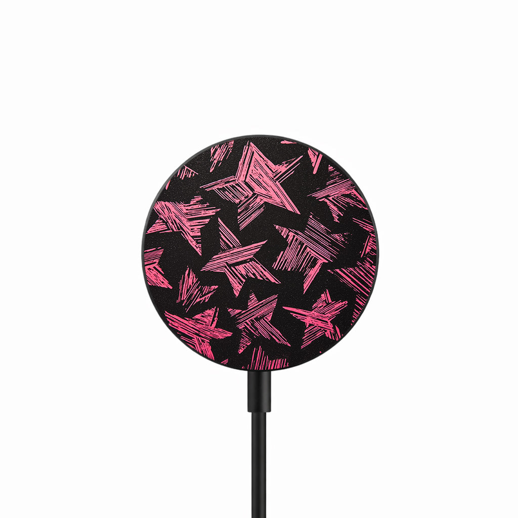Neon Star Sketch 25W Qi2.2 magnetic wireless charger front view