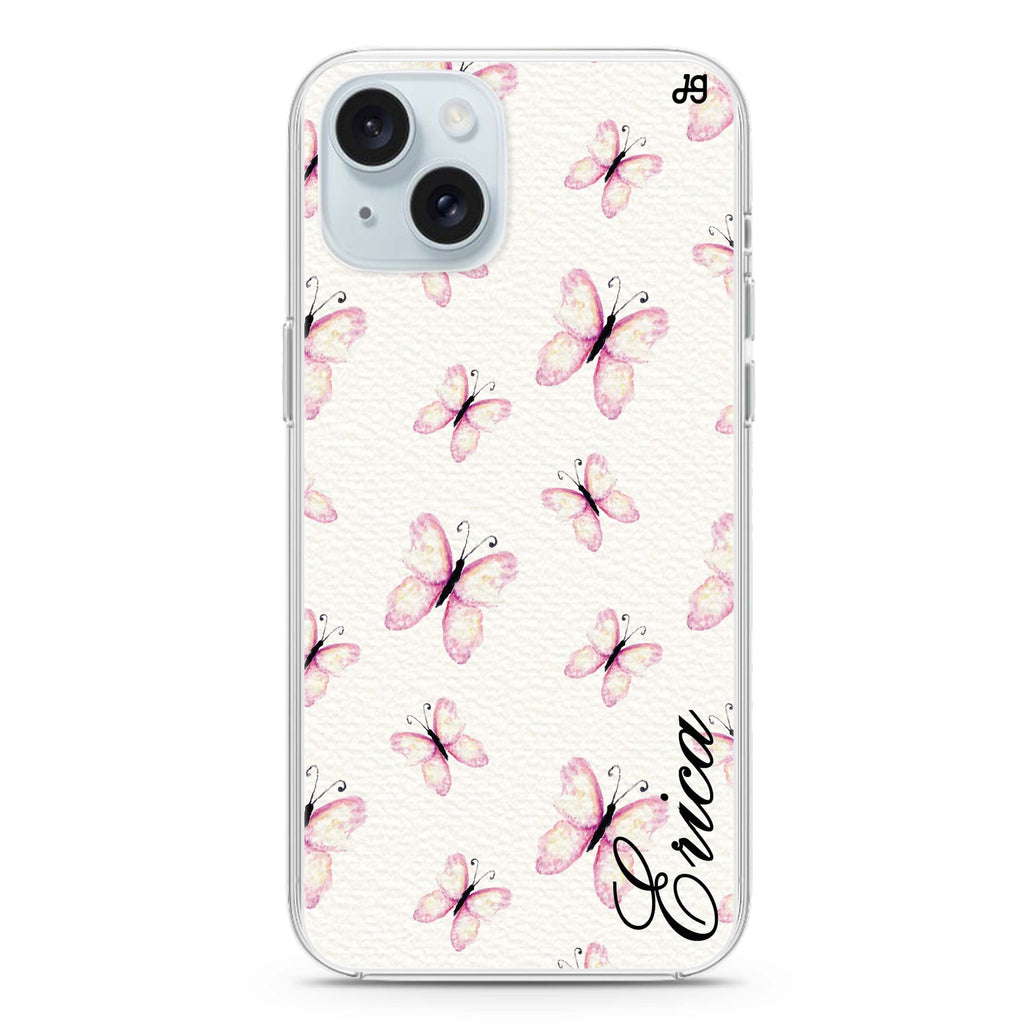 Vintage Butterfly iPhone 15 plus Ultra Clear Case