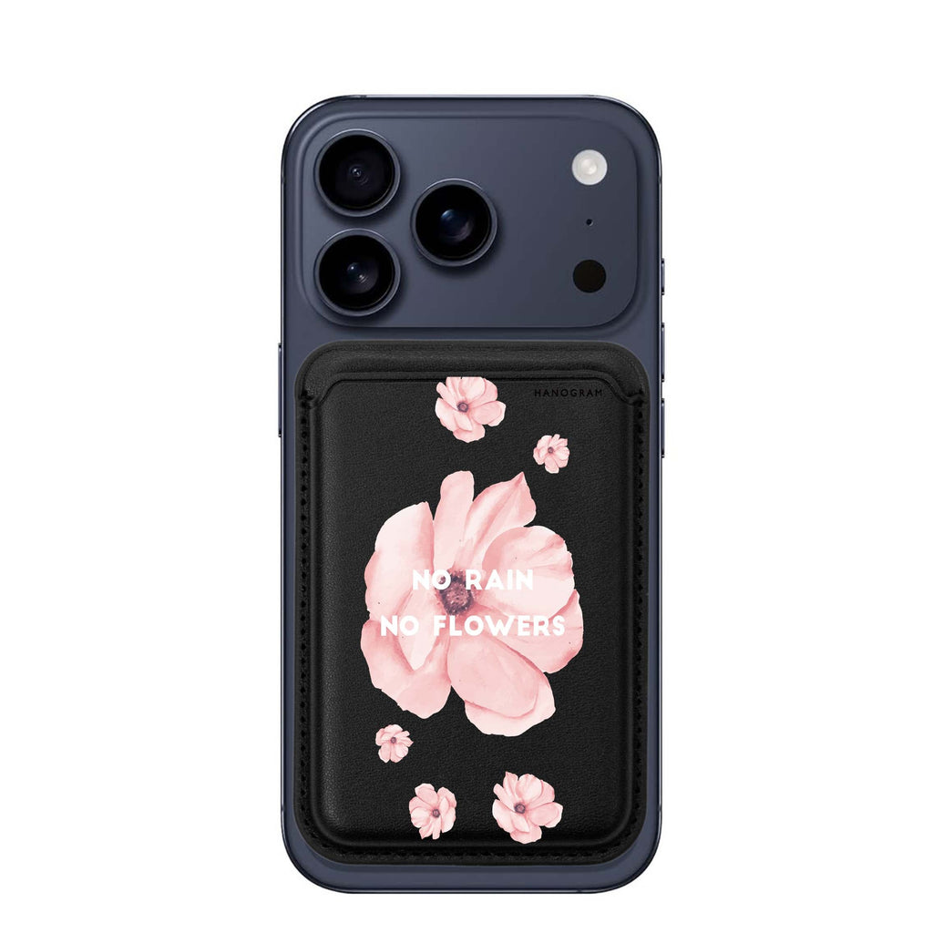 No Rain No Flowers MagSafe wallet for iPhone, slim magnetic card holder, main view