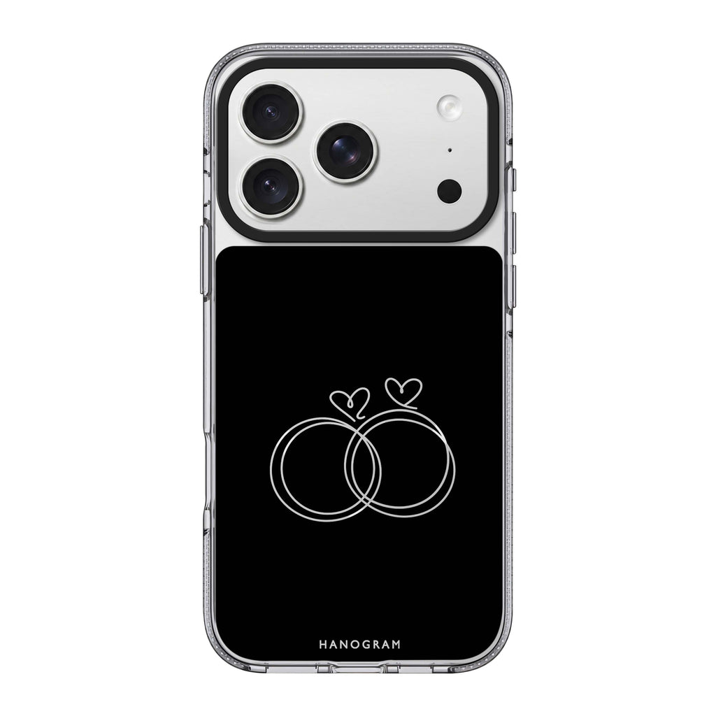Silver Heartloops iPhone 18 Pro Max Ultra Clear Case - Image 1