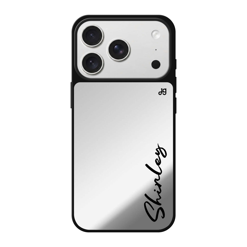 Signature Name personalized name typography iPhone 18 Pro Max mirror case