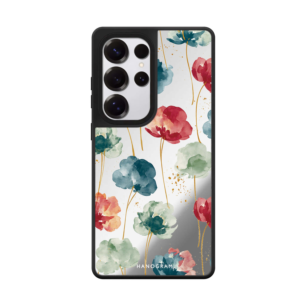 Jewel Petals on Golden Stems Samsung Galaxy Mirror Case - image 1