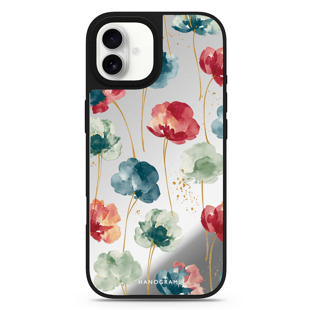 Jewel Petals on Golden Stems iPhone 17 Mirror Case - View 1