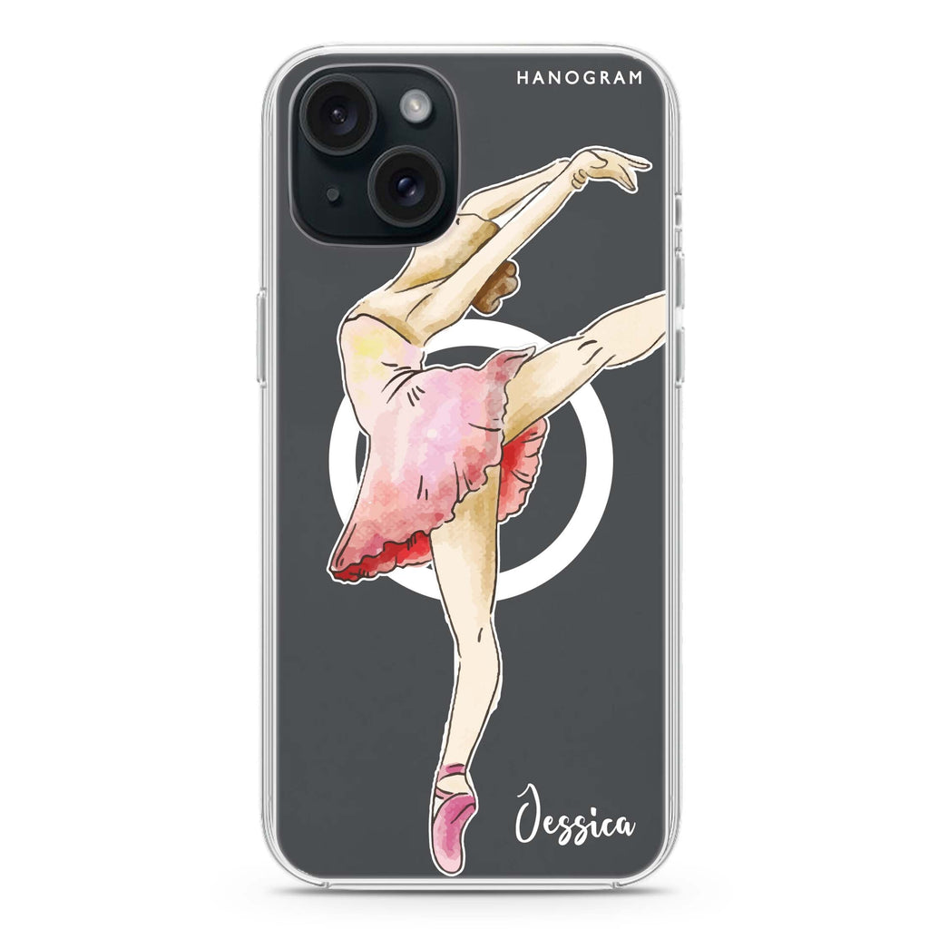 Ballet Girl iPhone 15 Plus MagSafe Compatible Ultra Clear Case
