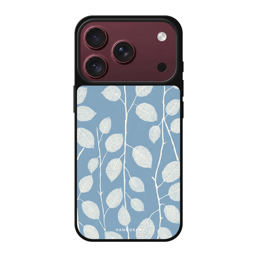 Blue Leaves blue tree floral nature iPhone 18 Pro Max mirror case