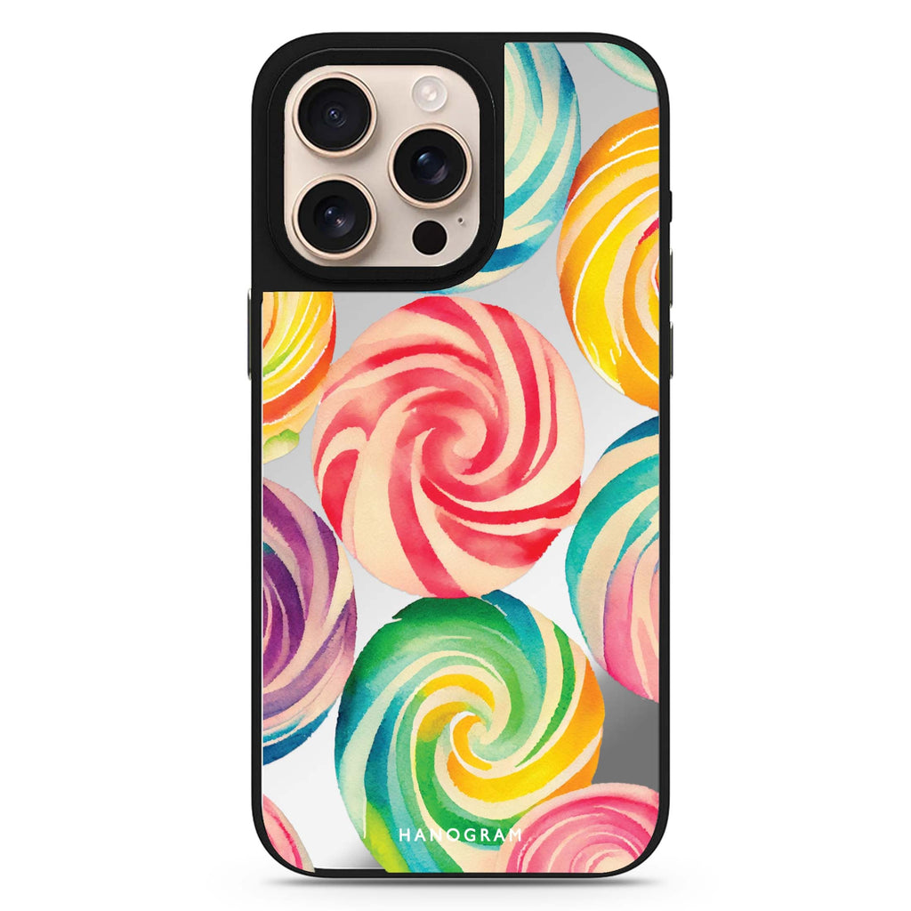 Abstract Candy cute aesthetic design iPhone 16/15/14 Pro Max & Pro mirror case