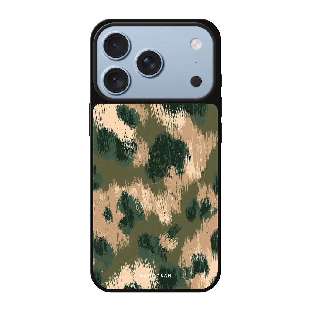 Brush Camo abstract pattern iPhone 18 Pro Max mirror case