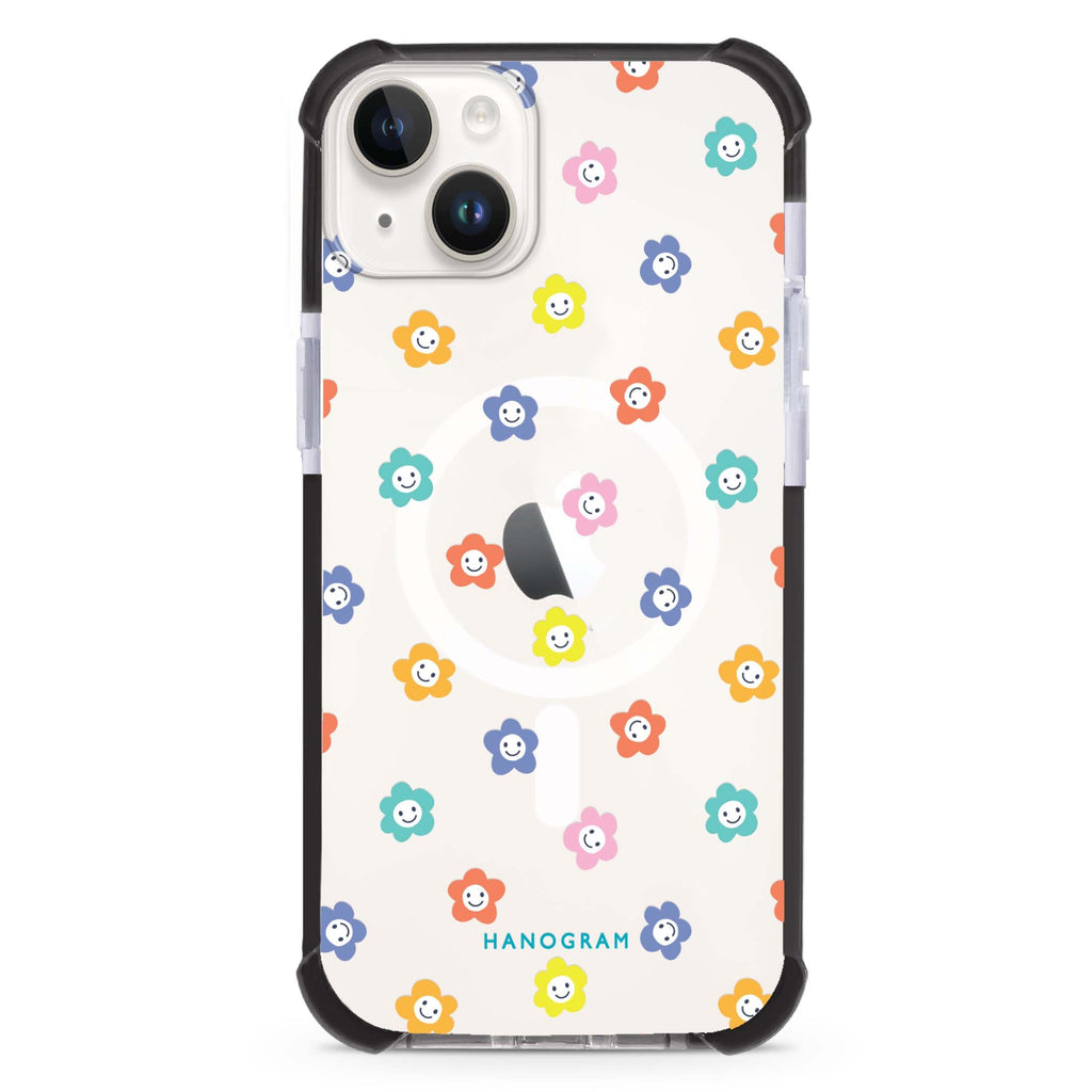 Little Smile Flowers iPhone 15 Plus MagSafe Compatible Ultra Shockproof Case