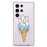 Meow Melt Samsung Galaxy S26/S25/S24/S23/S22 Ultra ultra clear case, transparent design, main view