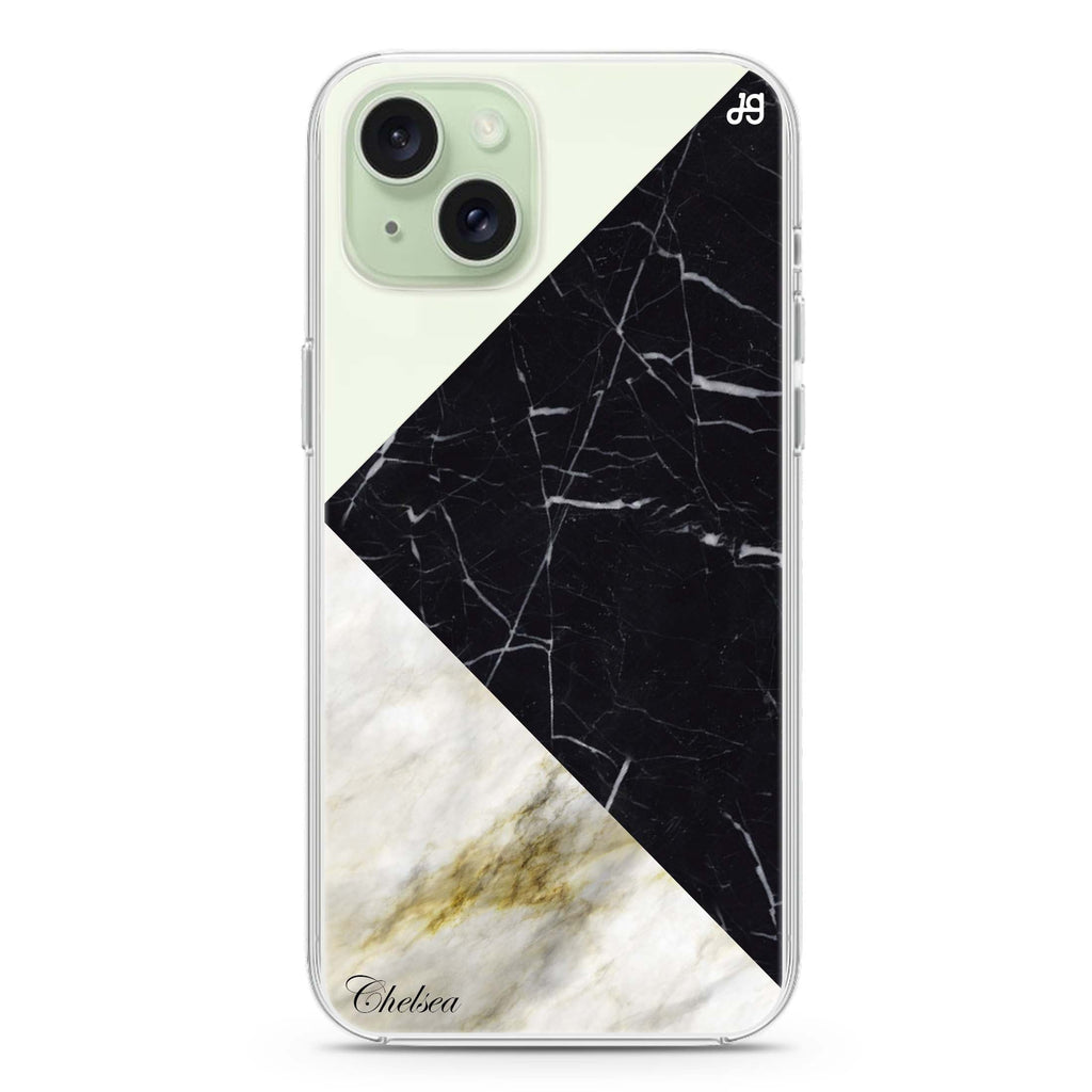 Marble Mix iPhone 15 Plus MagSafe Compatible Ultra Clear Case