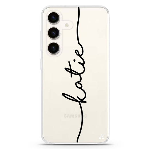 Vertical Handwritten Samsung Galaxy Ultra Clear Case
