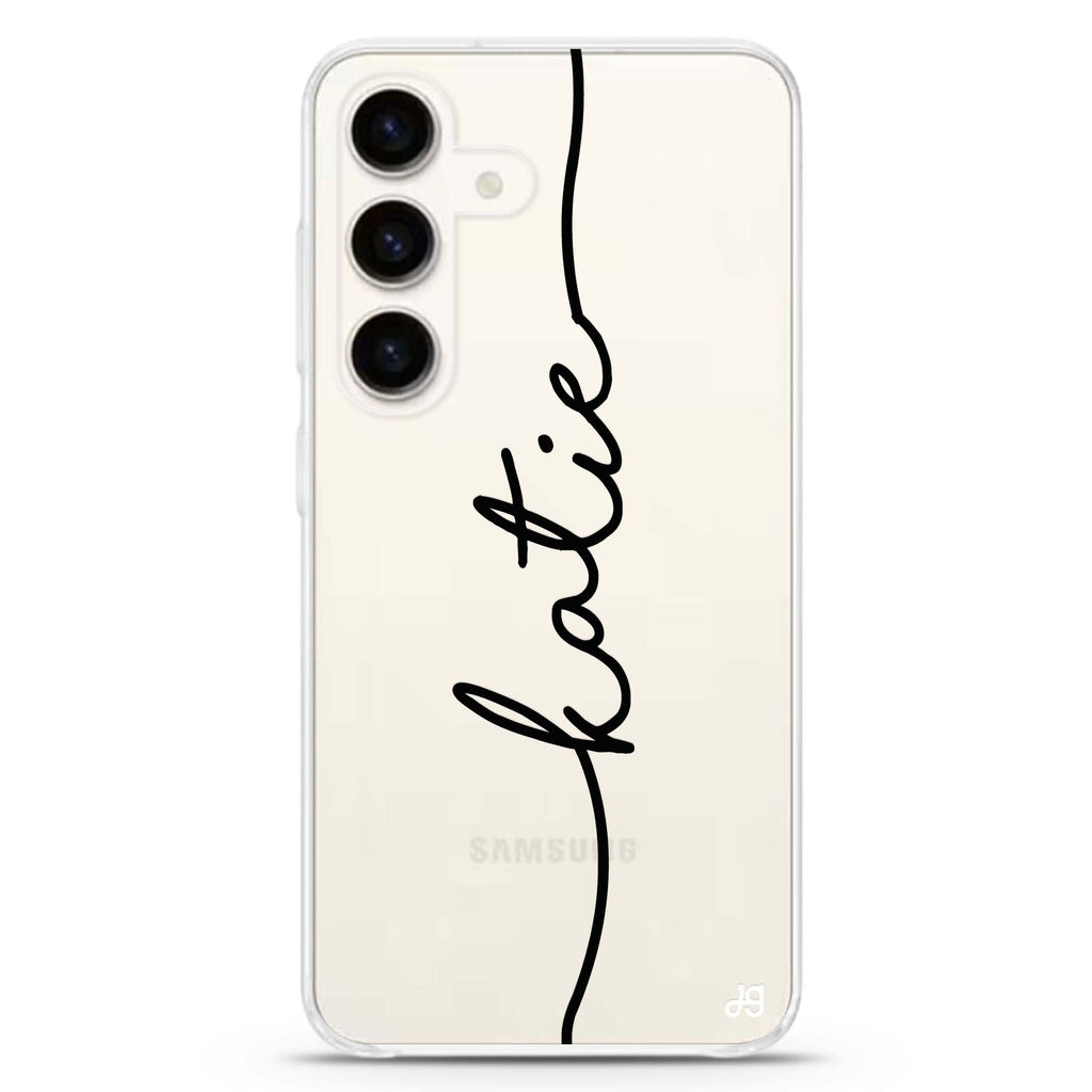 Vertical Handwritten Samsung Galaxy Ultra Clear Case