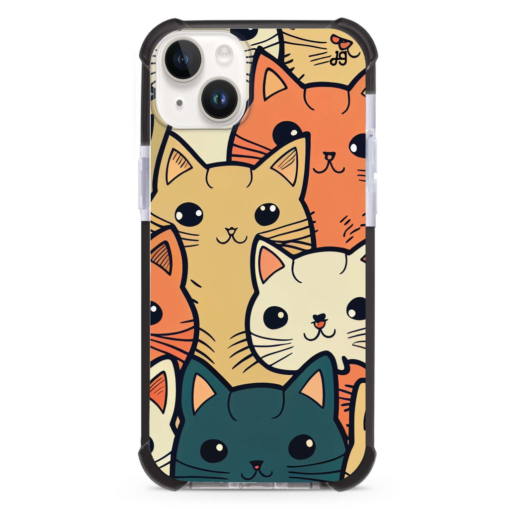 Look Cats II iPhone 15 Plus MagSafe Compatible Ultra Shockproof Case