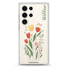 Tulip Cutouts personalized name Samsung Galaxy S26/S25/S24/S23/S22 Ultra ultra clear case, transparent design, main view