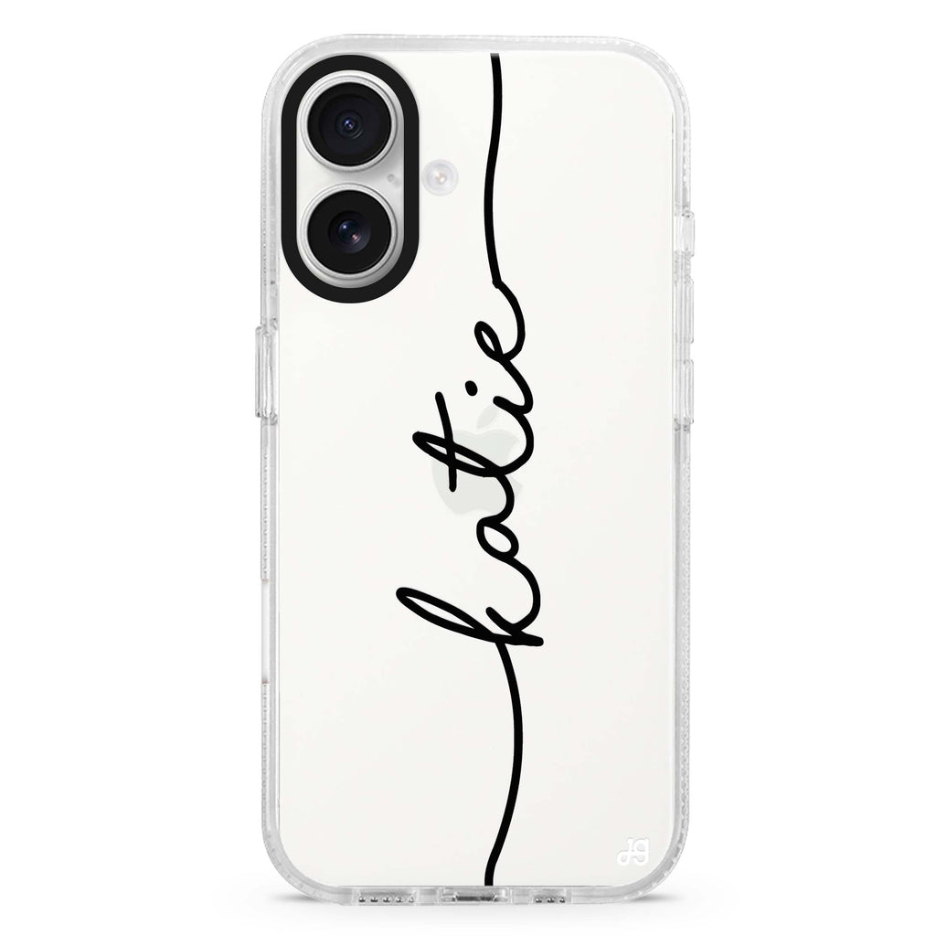 Vertical Handwritten iPhone 16 Plus Ultra Clear Case