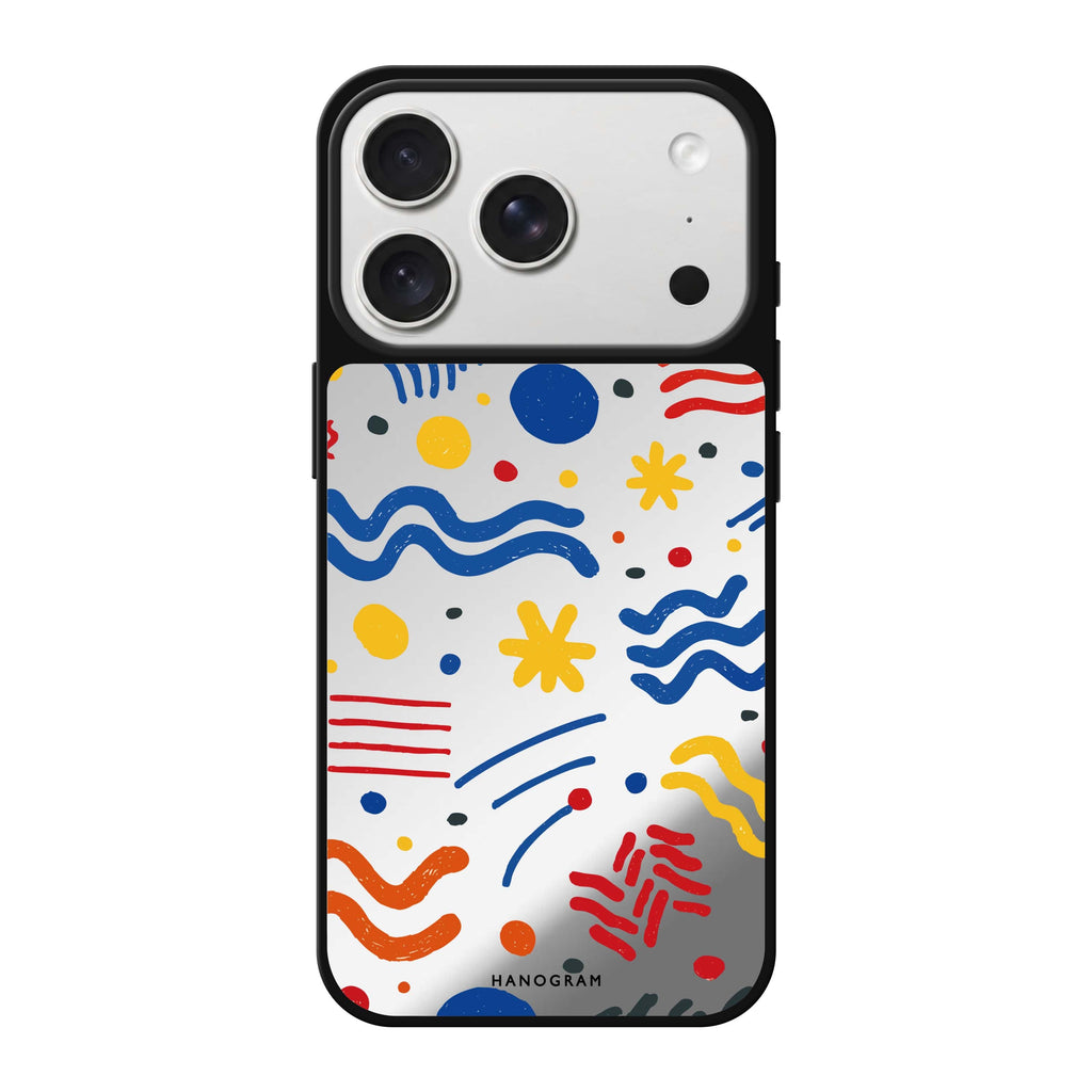 Retro Doodle doodle iPhone 18 Pro Max mirror case