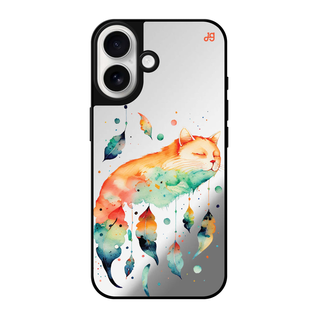 Reflective iPhone 16 Mirror Case –A Dream Cat Design