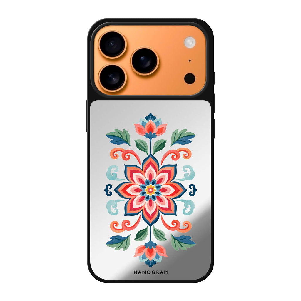 The Painted Folk Blossom iPhone 17 Pro Max Mirror Case - design view 1