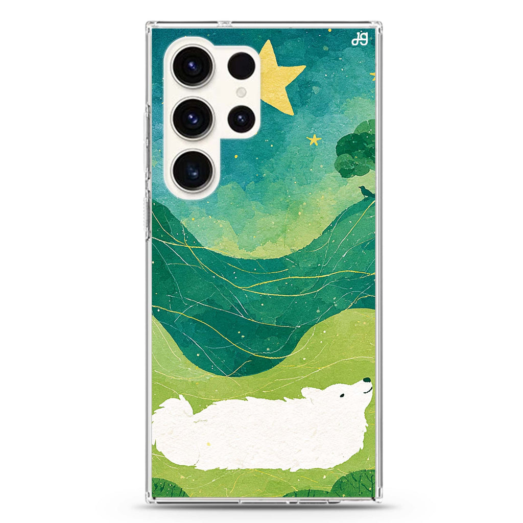 Starwish on the Hill Samsung Galaxy Ultra Clear Case — front view