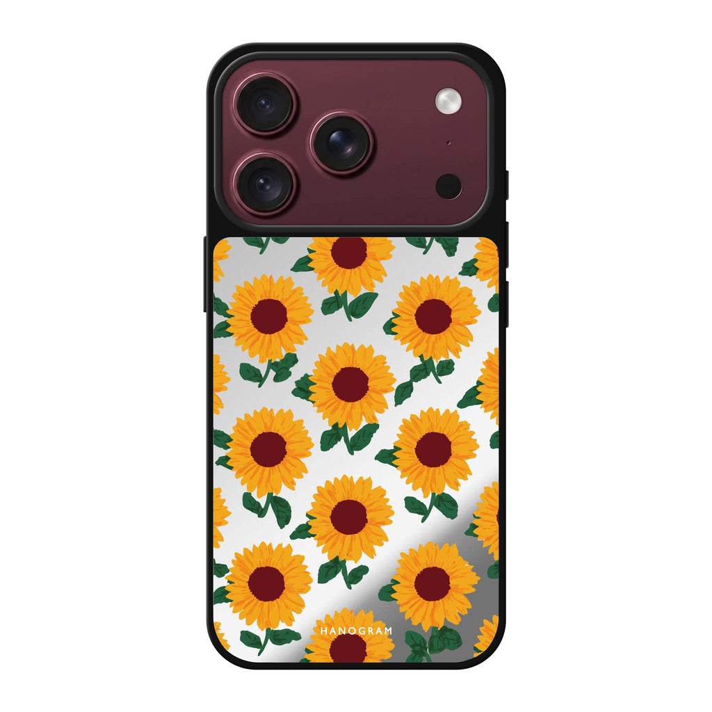 Golden Sunflowers gold flower floral iPhone 18 Pro Max mirror case