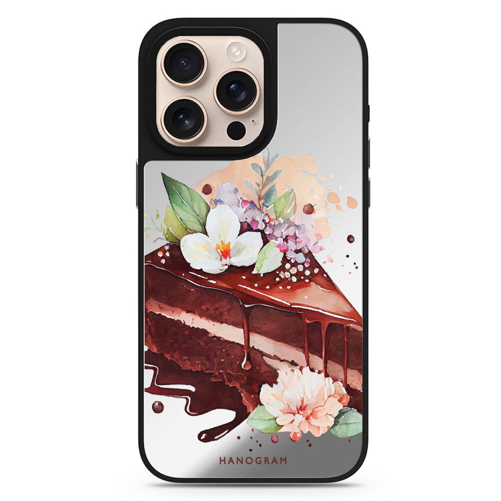 Floral Cake floral design iPhone 16/15/14 Pro Max & Pro mirror case
