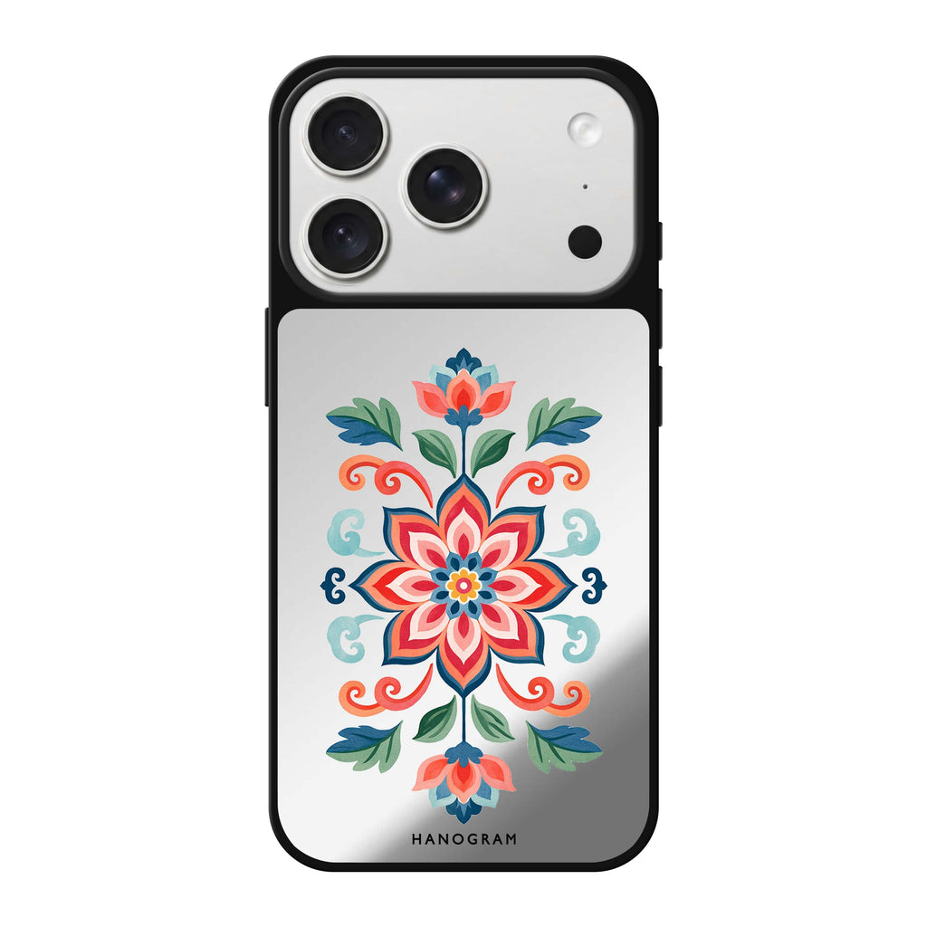 The Painted Folk Blossom iPhone 18 Pro Max Mirror Case - design view 1