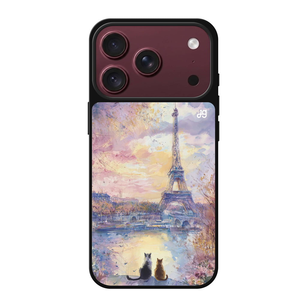 Paris Sunset Cats summer cat sun animal iPhone 18 Pro Max mirror case