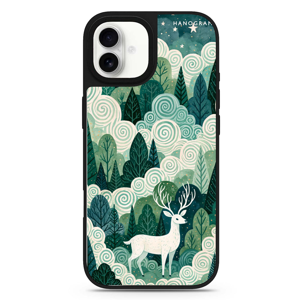 Spiralwood White Stag iPhone 17 Mirror Case - View 1
