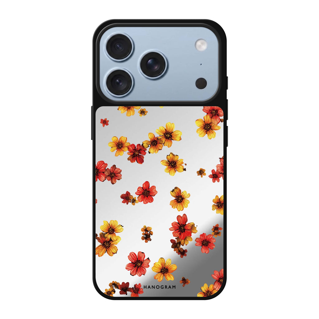 Warm Blooms spring flower floral iPhone 18 Pro Max mirror case